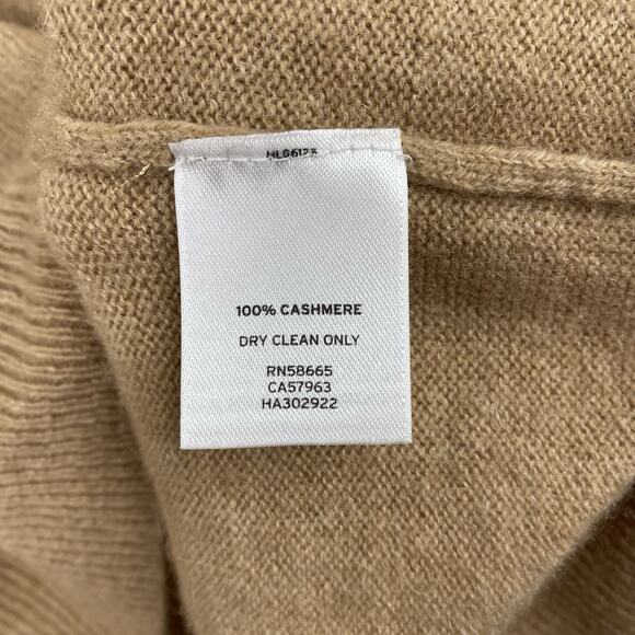 Halogen Sweater XL Tan Cashmere Crew Neck Pullover Soft Knit Boat Neck Classic - Picture 6 of 7